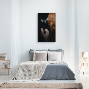 Tablou canvas - Sebastian, Pisica, Pet, Dragut, Portret, Femeie, 50 x 80 cm - Img 3