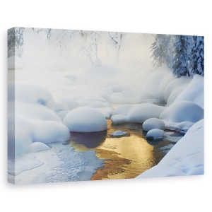 Tablou canvas - Siberia. -37A°C (-35A°F), Peisaj, Zapada, Iarna, Inghetat, 80 x 120 cm