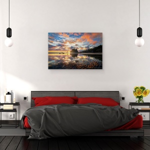 Tablou canvas - Simfonie In Apus, Peisaj Marin, Cer, Apa, 60 x 90 cm - Img 3