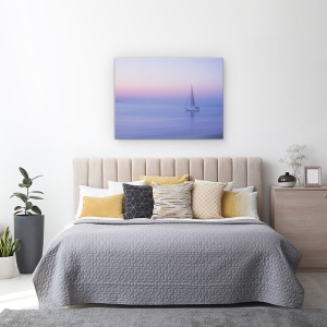 Tablou canvas - Sliema, Malta, Barca, Seara, Pastel, 50 x 70 cm - Img 3