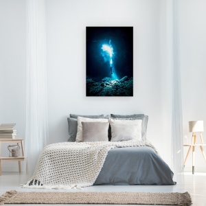 Tablou canvas - Spre Cer, Scufundare, Lumina, Fantastic, Albastru, 40 x 60 cm - Img 3