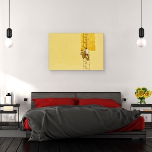Tablou canvas - Strada, Scara, Pictor, Pictura, Serviciu, Lucrator, 40 x 60 cm - Img 3
