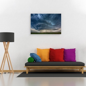 Tablou canvas - Supercelula Montana, Furtuna, Supercelula, Vremea, Peisaj, 80 x 120 cm - Img 2