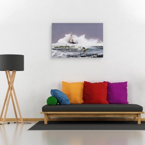 Tablou canvas - Surfer, Actiune, Surfer, Bord, Val, 40 x 60 cm - Img 2