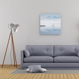 Tablou canvas - Tacerea Albastra, Peisaj, Moale, Pastel, 90 x 90 cm - Img 2