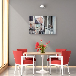 Tablou canvas - Teritoriu, Pisica, Pet, Animal, Fereastra, Amuzant, 60 x 90 cm - Img 4