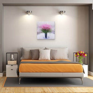 Tablou canvas - Trandafiri, Roz, Incetosat, 90 x 90 cm - Img 3