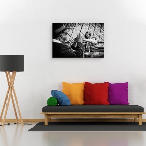 Tablou canvas - Trompeta A-Go-Go, Cuplu, Paris, Luvru, Dansand, 40 x 60 cm - Img 2