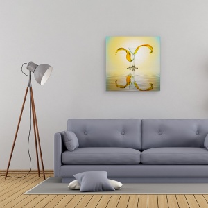 Tablou canvas - Tu Si Eu, Sticla, Strop, Apa, Reflectie, Compozit, 90 x 90 cm - Img 2