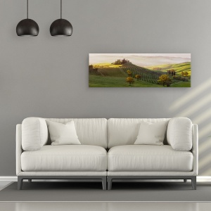 Tablou canvas - Tutte Le Strade Portano A Belvedere, Peisaj, Toscana, Italia, Vara, Panorama, 30 x 90 cm - Img 2
