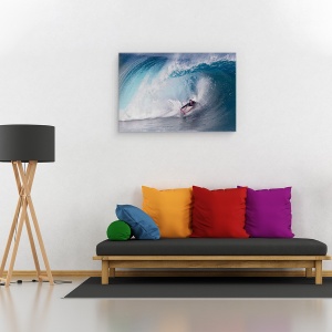 Tablou canvas - Un Jucator Pe Val, Surf, Conpetitie, Hawaii, Oahu, Conducte, 40 x 60 cm - Img 2
