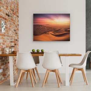 Tablou canvas - Un Sfarsit Si Un Inceput, Desert, Chebbi, Apus De Soare, Maroc, 60 x 80 cm - Img 4