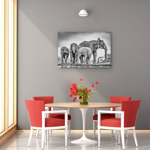 Tablou canvas - Unitate gigantica, Nature, Elefant, Mama, Africa, 80 x 120 cm - Img 4