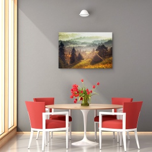 Tablou canvas peisaj pădure cu casă 60x90 cm