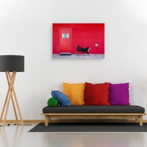 Tablou canvas - Urmarind Mingea, Caine, Semn, 60 x 90 cm - Img 2