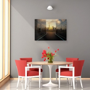 Tablou canvas - Vechi, Perspectiva, New York, Turn, World Trade Center, Aur, 80 x 120 cm - Img 4