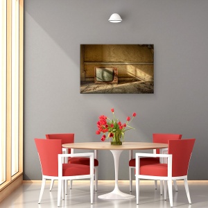 Tablou canvas - Vechiul Televizor, Natura Moarta, Degradare, 60 x 90 cm - Img 4