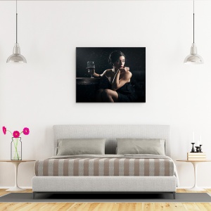 Tablou canvas - Vin, Portret, Vin, Fata, Femeie, 60 x 75 cm - Img 3