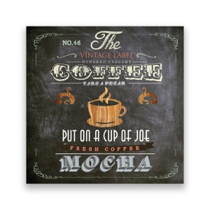 Tablou Canvas - Vintage, Coffee, Mocha, 60 x 60 cm