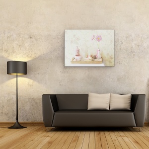 Tablou canvas - Vintage Dulce, Pastel, Moale, Gogoasa, Mic Dejun, 60 x 80 cm - Img 2