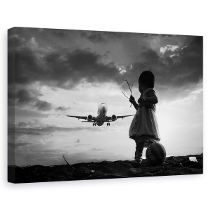 Tablou canvas - Zboara Din Nou, Copil, Copil, Fata, Persoana, Fotbal, 60 x 90 cm