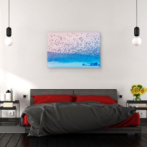 Tablou canvas - Zburand In Ceata Diminetii, Salbatic, Natura, Animal, 60 x 90 cm - Img 3