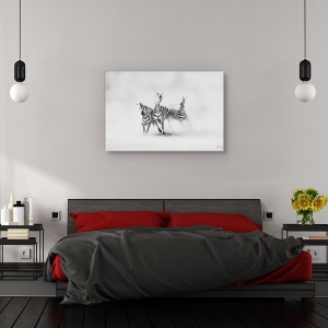 Tablou canvas - Zebre, Nature, Trio, Linii, 60 x 90 cm - Img 3