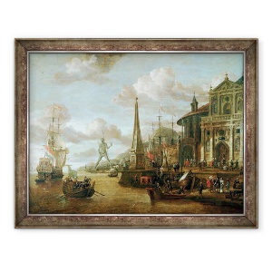 Tablou inramat - Abraham Storck - Portul Rodos, 70 x 90 cm