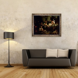 Tablou inramat - Adolf Schrodter - Munchhausen spune povestile sale de vanatoare, 60 x 80 cm - Img 2