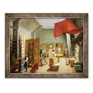 Tablou inramat - Adrienne-Marie Grandpierre-Deverzy - Interiorul studioului lui Abel de Pujol 1787-1861 1836, 60 x 80 cm