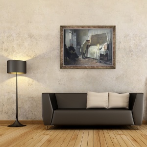 Tablou inramat - Albert-Auguste Fourie - Patul de moarte al doamnei Bovary, 60 x 80 cm - Img 2