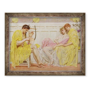 Tablou inramat - Albert Joseph Moore - Un muzician, 70 x 90 cm