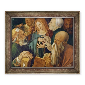 Tablou inramat - Albrecht Durer - Isus printre doctori, 50 x 60 cm