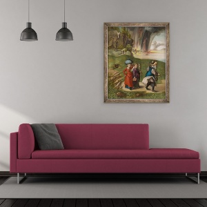 Tablou inramat - Albrecht Durer - Lot si fiicele sale, 50 x 60 cm - Img 2
