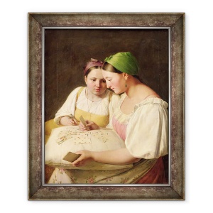 Tablou inramat - Aleksei Gavrilovich Venetsianov - Fortune-Telling, 70 x 85 cm