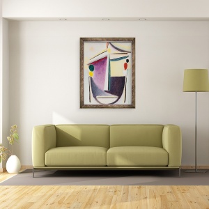 Tablou inramat - Alexej von Jawlensky - sef Rezumat, Negru-galben-violet, 60 x 80 cm - Img 2