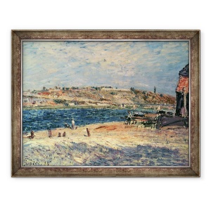 Tablou inramat - Alfred Sisley - Bancile raului la Saint-Mammes, 60 x 80 cm