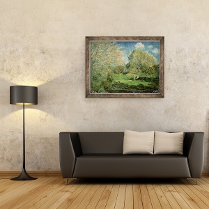 Tablou inramat - Alfred Sisley - Gradina familiei Hoschede, 60 x 80 cm - Img 2