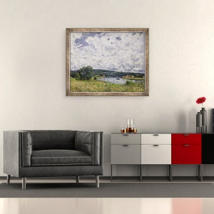 Tablou inramat - Alfred Sisley - Sena de la Suresnes, 50 x 60 cm - Img 2