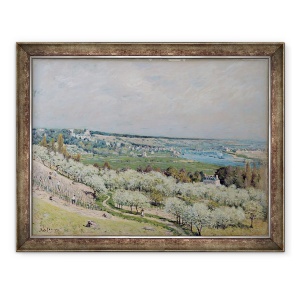 Tablou inramat - Alfred Sisley - Terasa de la Saint-Germain, primavara, 60 x 80 cm