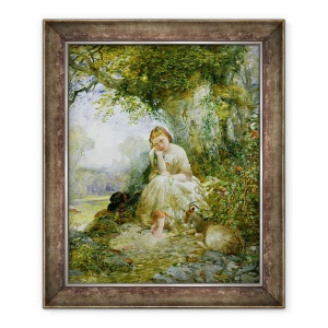Tablou inramat - Alfred Woolmer - Zi visand, 50 x 60 cm