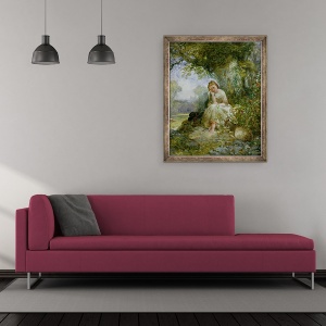 Tablou inramat - Alfred Woolmer - Zi visand, 50 x 60 cm - Img 2
