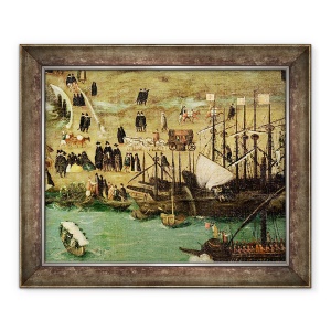 Tablou inramat - Alonso Sanchez Coello - Portul Sevilla I, 50 x 60 cm