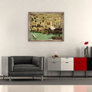 Tablou inramat - Alonso Sanchez Coello - Portul Sevilla I, 50 x 60 cm - Img 2