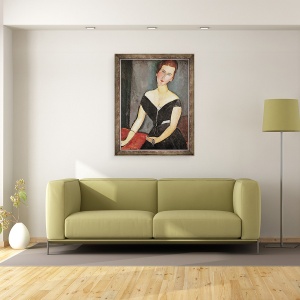 Tablou inramat - Amedeo Modigliani - Doamna G. van Muyden, 60 x 80 cm - Img 2