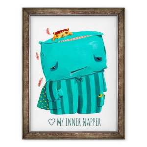 Tablou inramat - Andra Badea - Dragostea mea Napper interior, 2018, 60 x 80 cm