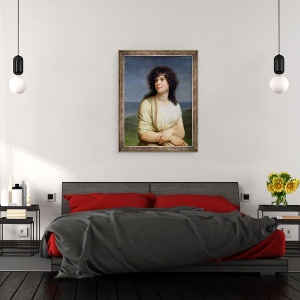 Tablou inramat - Andrea Appiani the Elder - Doamna Hamelin 1776-1851, 70 x 90 cm - Img 3