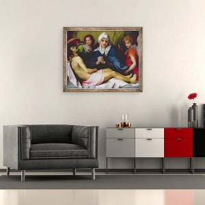 Tablou inramat - Andrea del Sarto - Lament al lui Hristos, 50 x 60 cm - Img 2