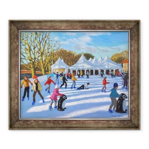 Tablou inramat - Andrew Macara - Dimineata luminoasa, Patinoarul de gheata Hampton Court, Londra, 2018, 70 x 85 cm
