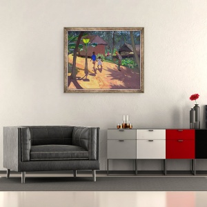 Tablou inramat - Andrew Macara - Drumul spre Plaja Kovalum, Kerala, 50 x 60 cm - Img 2
